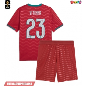 Lacne Dětský Futbalové dres Portugalsko Vitinha #23 MS 2026 Krátky Rukáv - Domáci (+ trenírky)